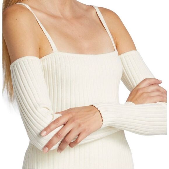 Anna Quan Ribbed Knit Off-the-Shoulder Fitted Bonnie Top AU 10 US 6 - Picture 3 of 11